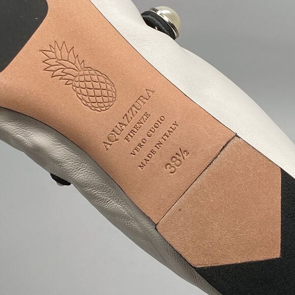 Aquazzura Romy Pearl-Embellished Flats size 38.5 - Picture 14 of 14